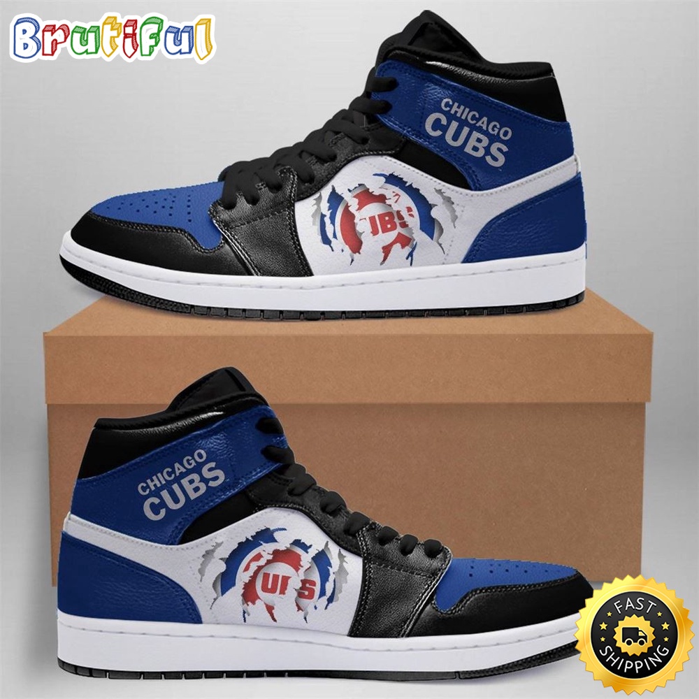 Sportswearmerch Chicago Cubs MLB AJ1 High Sneakers Shoes For Men And Women
