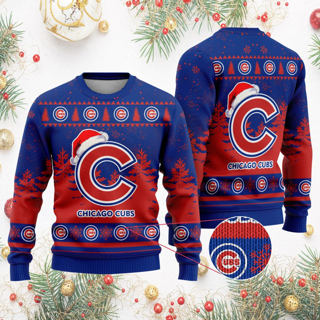 Sportswearmerch Chicago Cubs MLB Funny Christmas Ugly Sweater For Fans