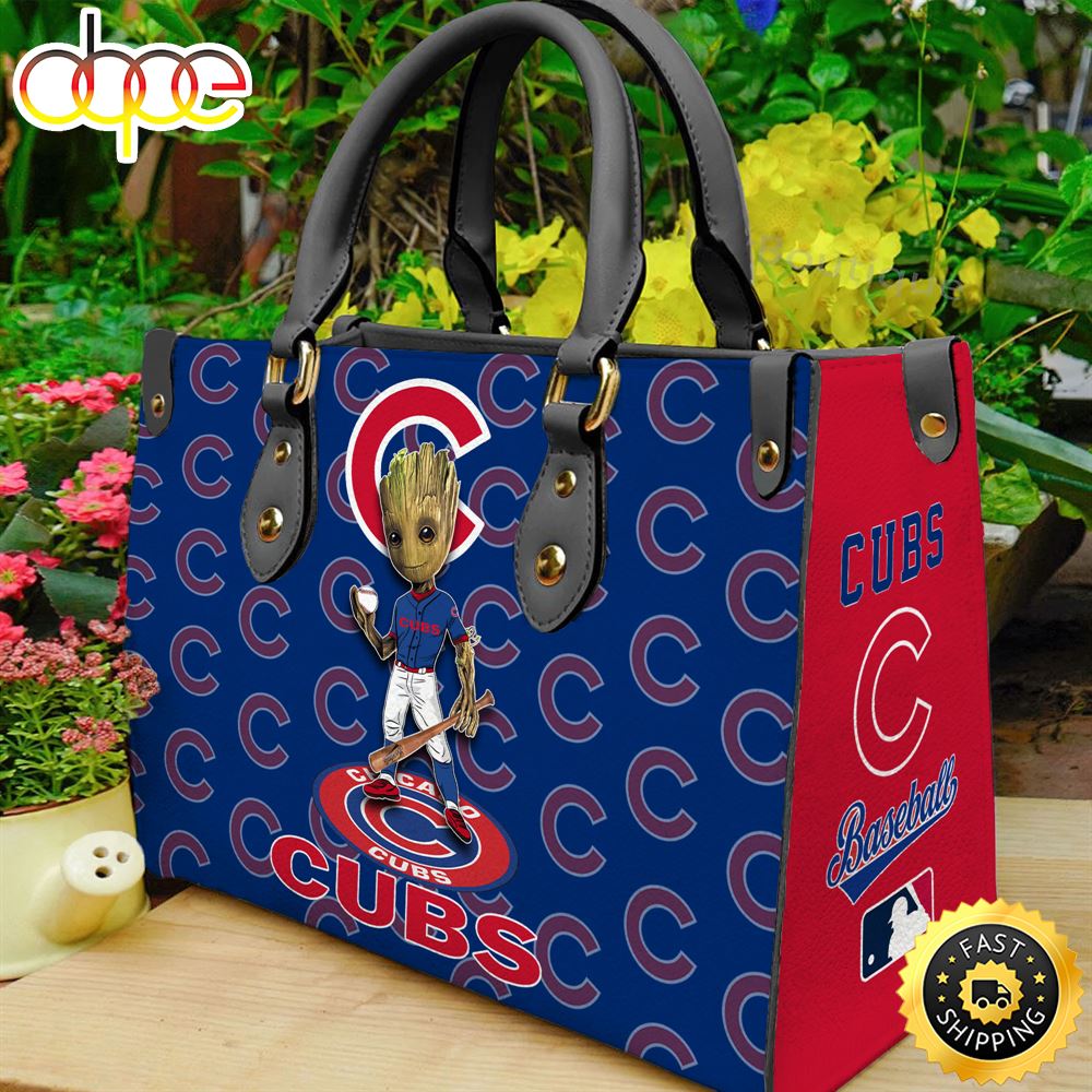 Sportswearmerch Chicago Cubs MLB Groot Women Leather Hand Bag For Fan