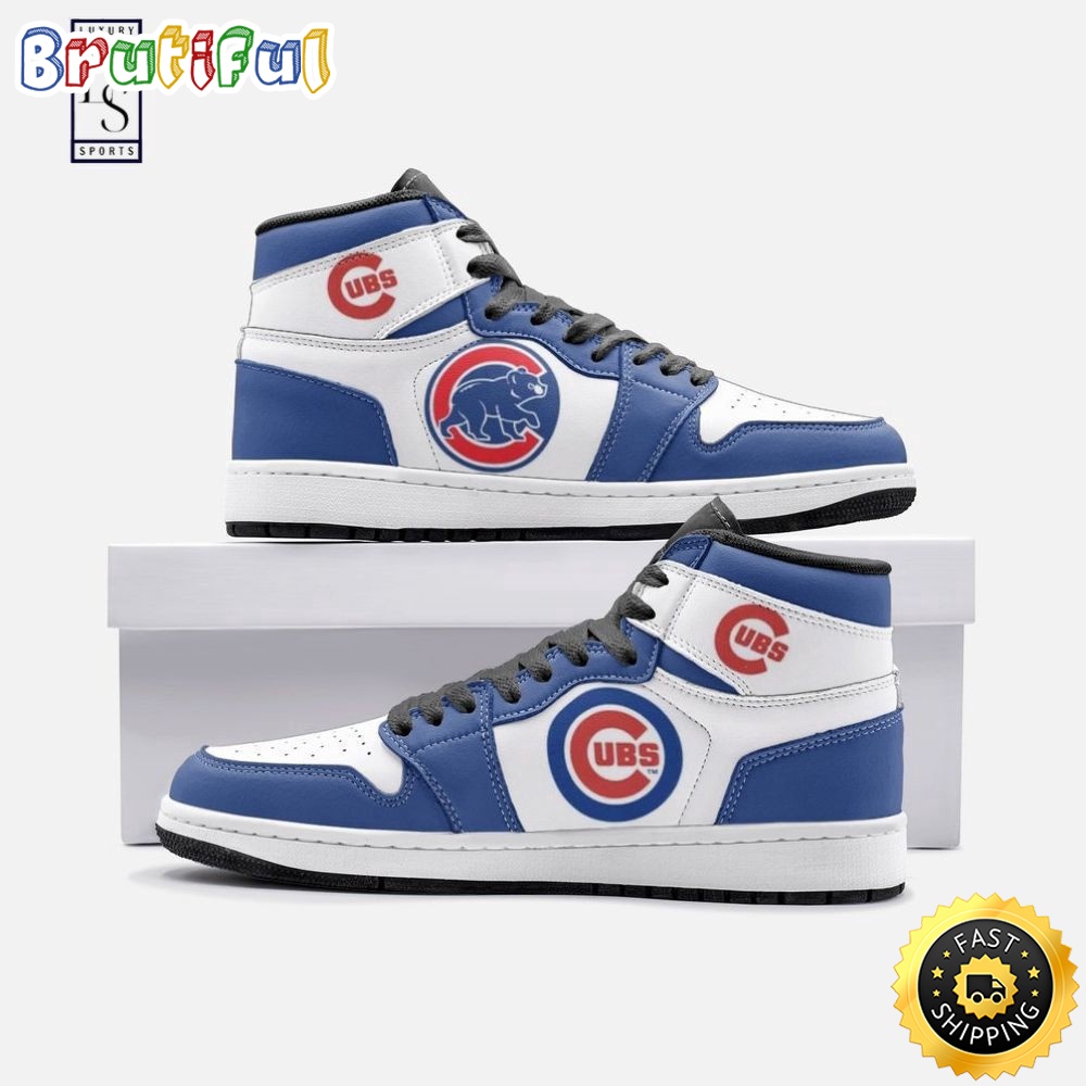 Sportswearmerch Chicago Cubs MLB Simple AJ1 High Sneakers Shoes For Men And Women