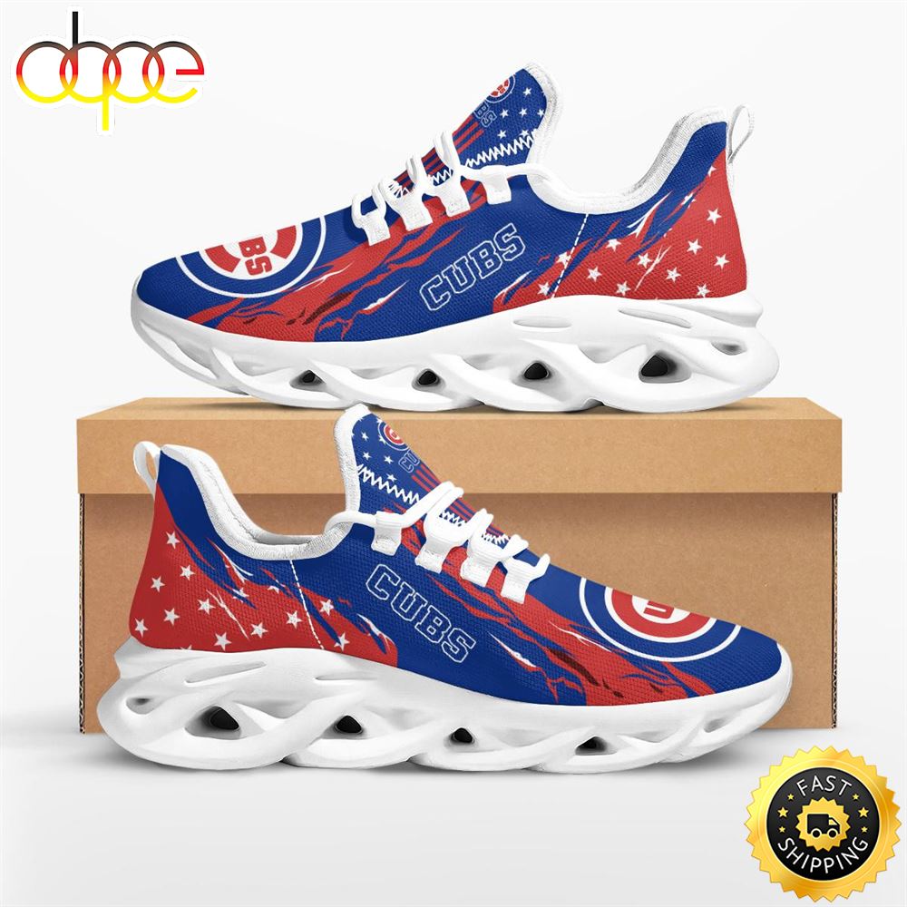 Sportswearmerch Chicago Cubs MLB Stars and Stripes Max Soul Shoes Sneakers For Men And Women