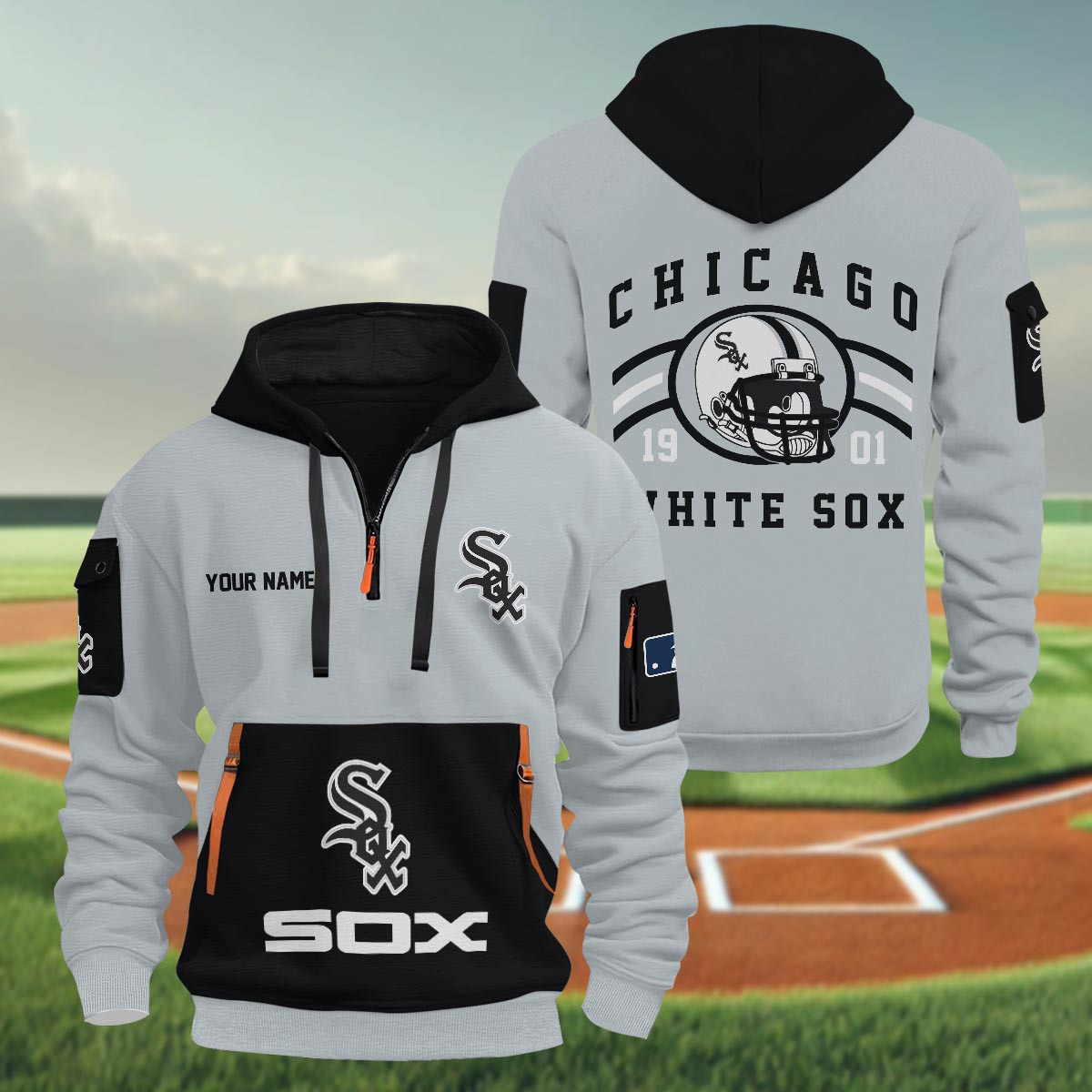 Sportswearmerch Chicago White Sox MLB Half Zip Hoodie Personalized For Fan