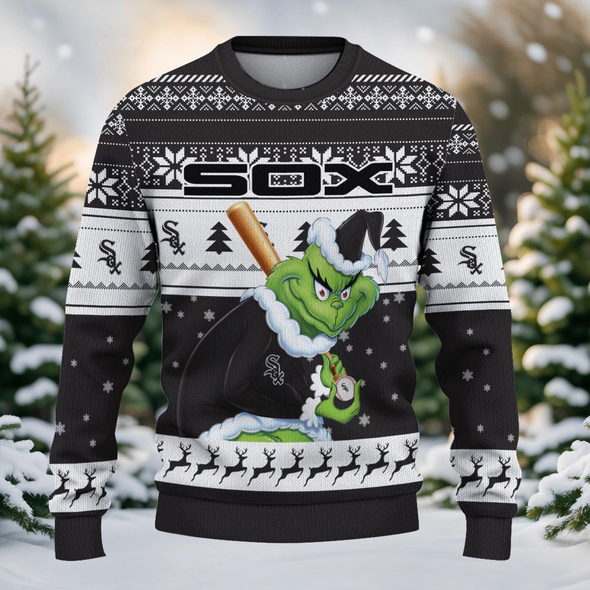 Sportswearmerch Chicago White Sox MLB x Grinch Christmas Ugly Sweater For Fans