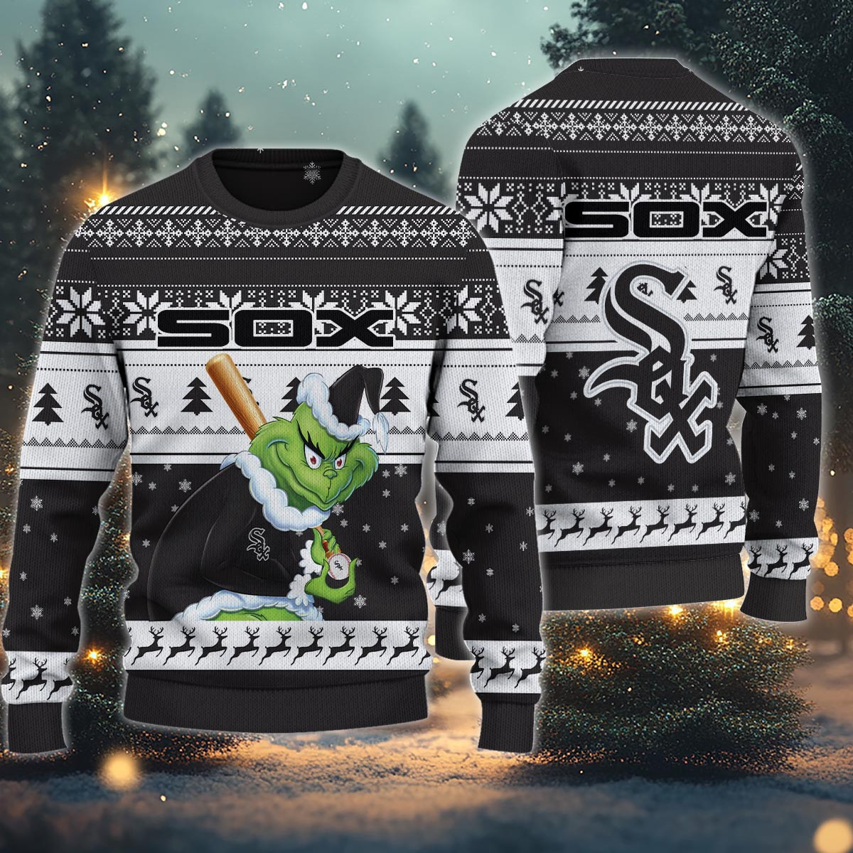 Sportswearmerch Chicago White Sox MLB x Grinch Christmas Ugly Sweater For Fans