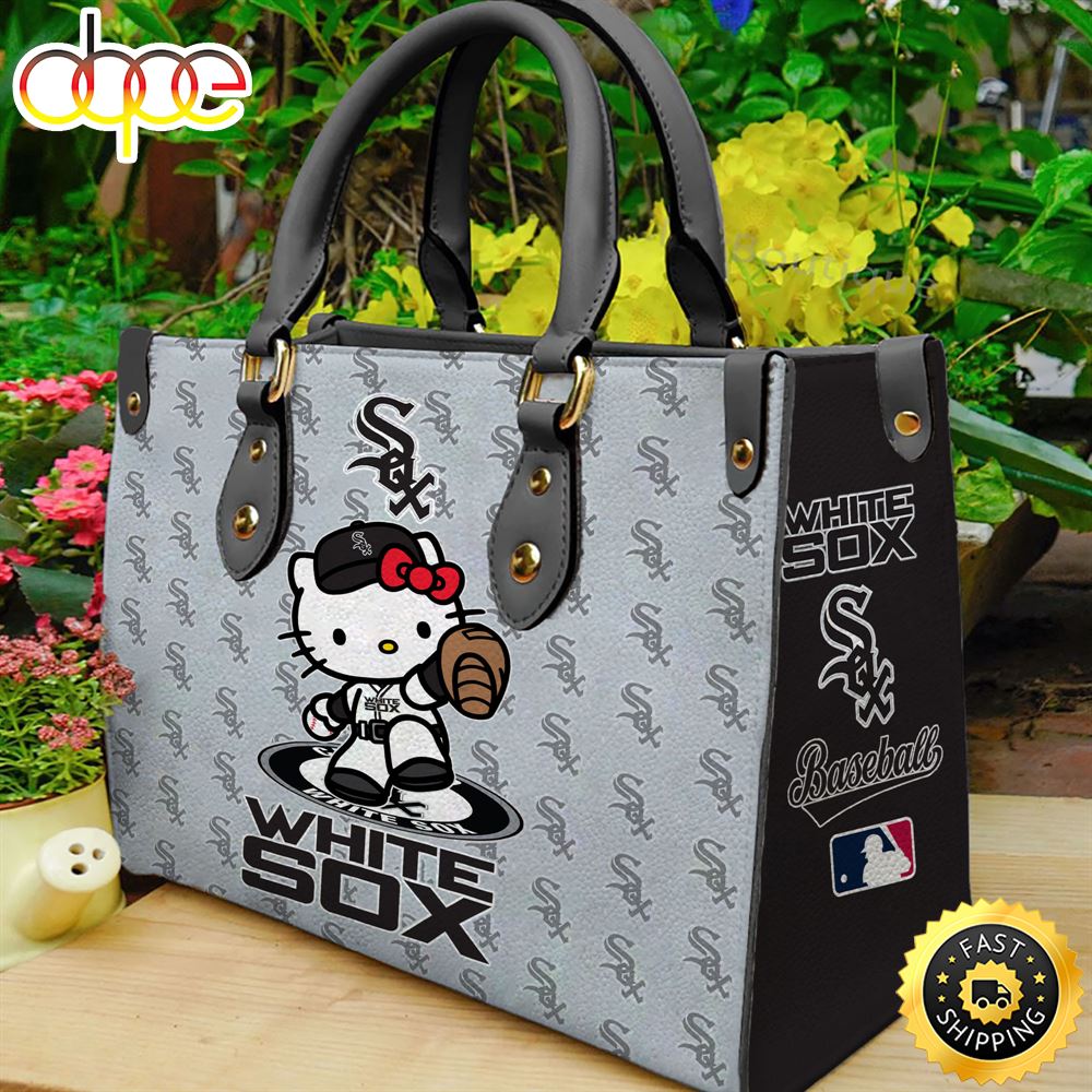 Sportswearmerch Chicago White Sox MLB x Kitty Women Leather Hand Bag For Fan