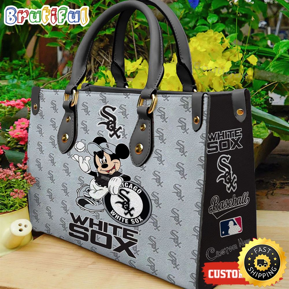 Sportswearmerch Chicago White Sox MLB x Mickey Leather Handbag For Fan