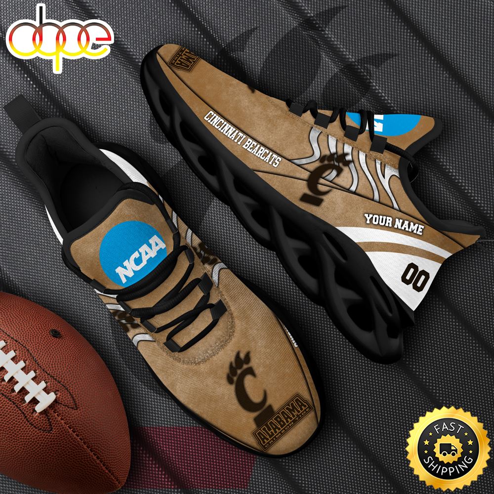 Sportswearmerch Cincinnati Bearcats NCAA Black Max Soul Shoes Sneakers For Men And Women