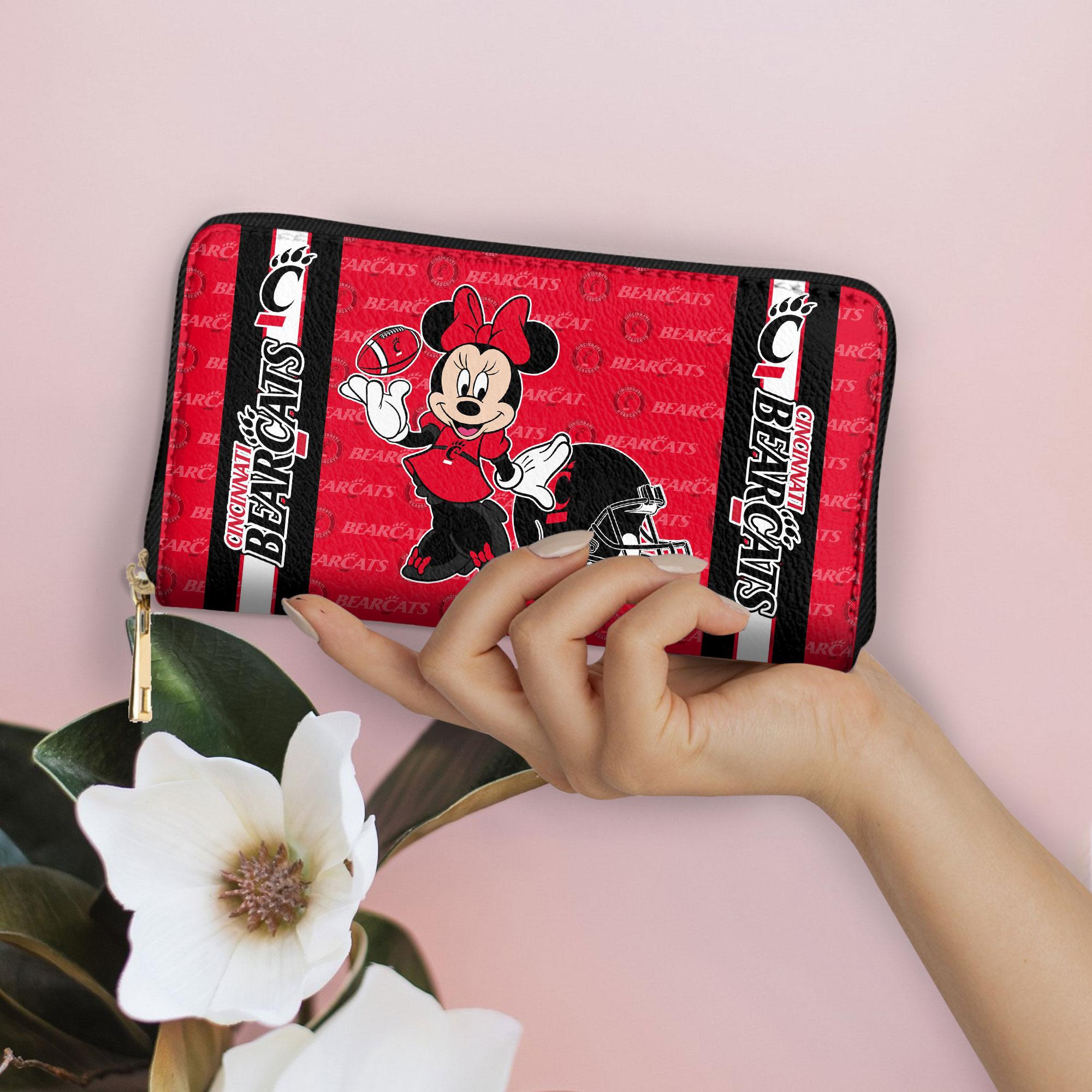 Sportswearmerch Cincinnati Bearcats NCAA x Minnie Women Leather Handbag For Fan