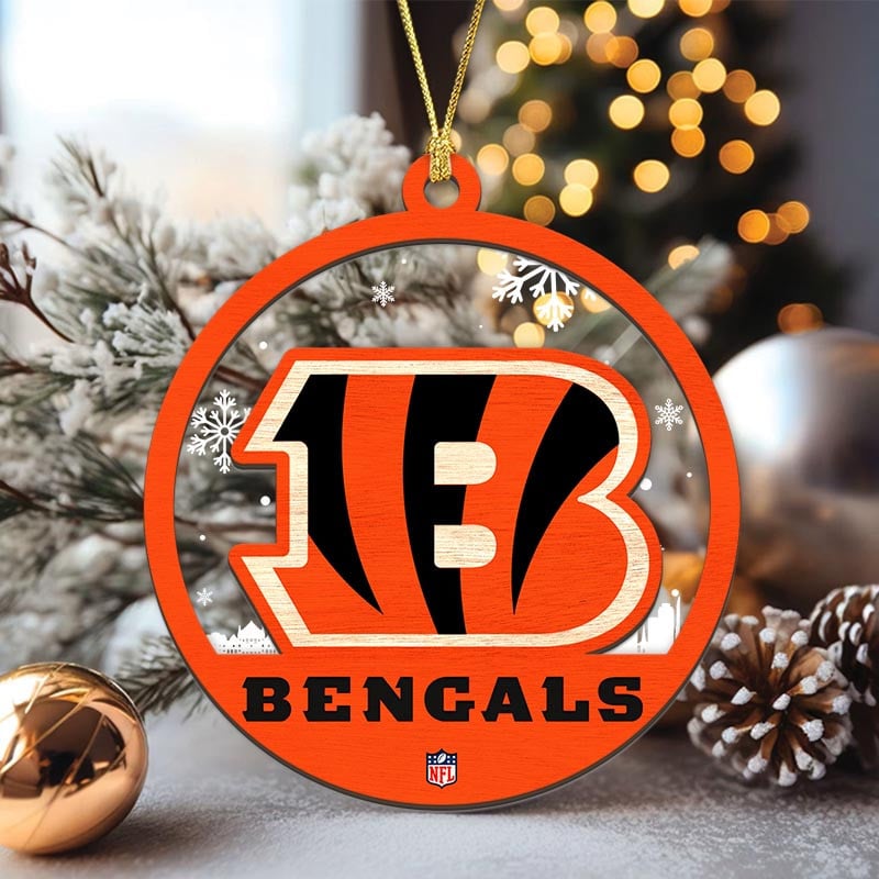 Sportswearmerch Cincinnati Bengals NFL Acrylic Mix Wooden Ornament Gift For Fans