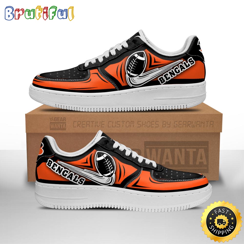 Sportswearmerch Cincinnati Bengals NFL Air Low-Top Sneakers Shoes For Men And Women