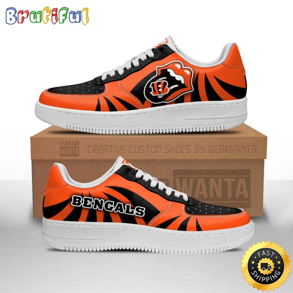Sportswearmerch Cincinnati Bengals NFL Air Low-Top Sneakers Shoes For Men And Women
