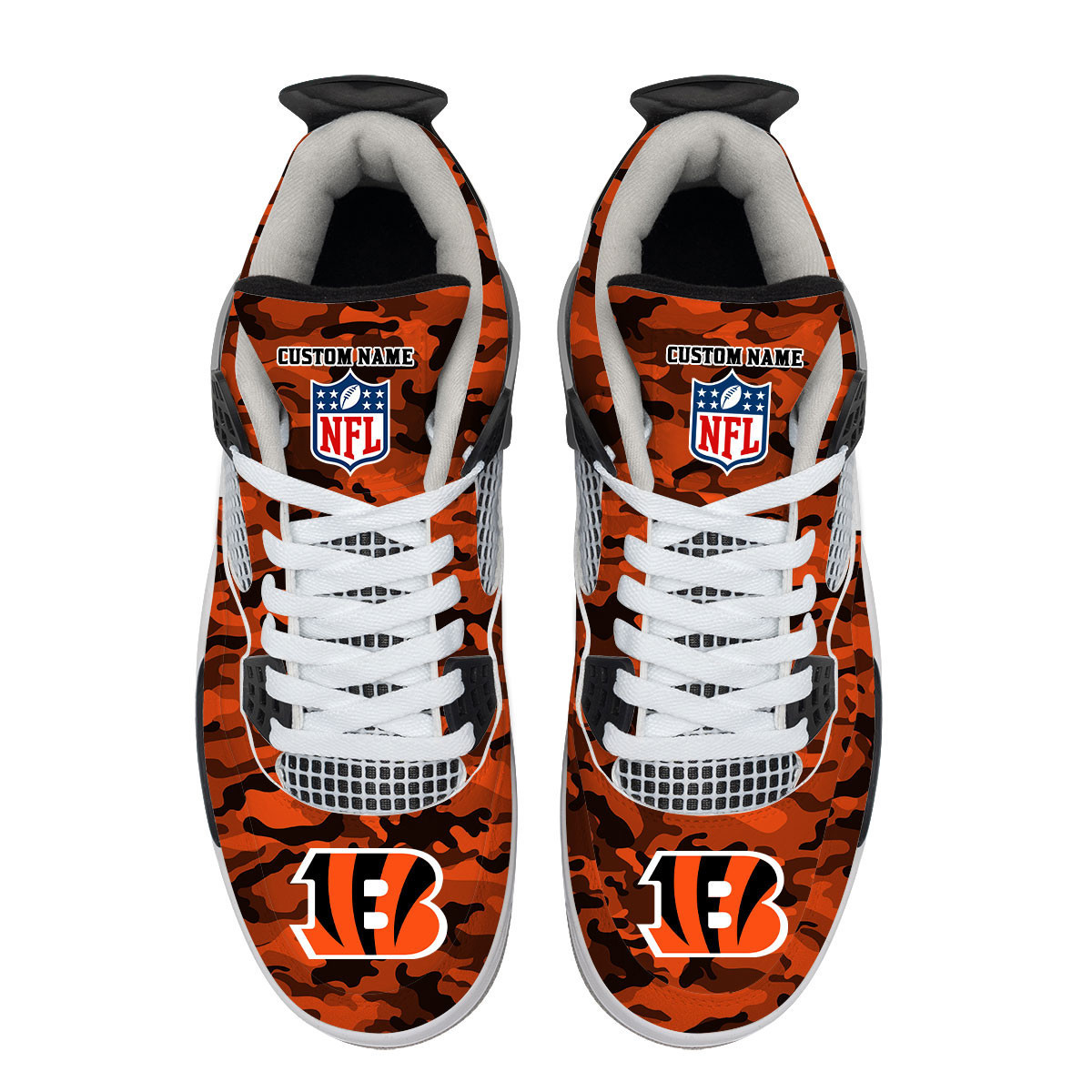 Sportswearmerch Cincinnati Bengals NFL Camo Air Jordan 4 SneakerAJ4 Sneakers Shoes For Men And Women