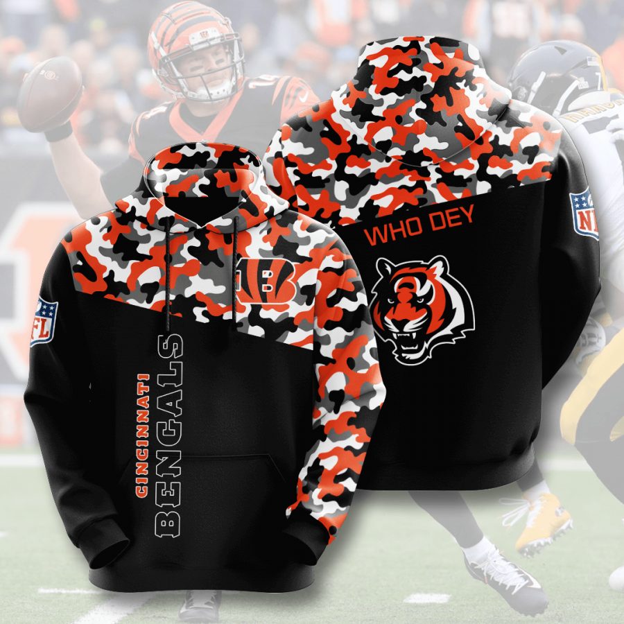 Sportswearmerch Cincinnati Bengals NFL Camo Personalized Hoodie For Fan