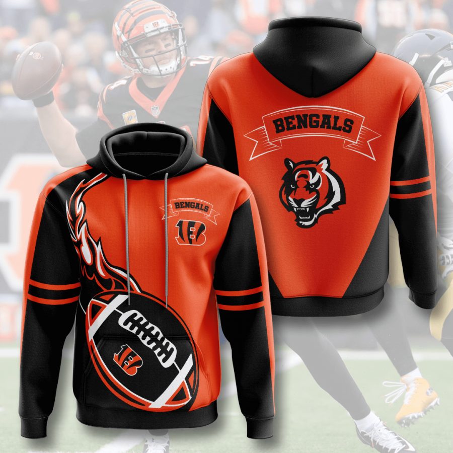 Sportswearmerch Cincinnati Bengals NFL Fire Personalized Hoodie For Fan