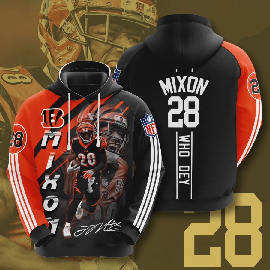 Sportswearmerch Cincinnati Bengals NFL Joe Mixon Personalized Hoodie For Fan