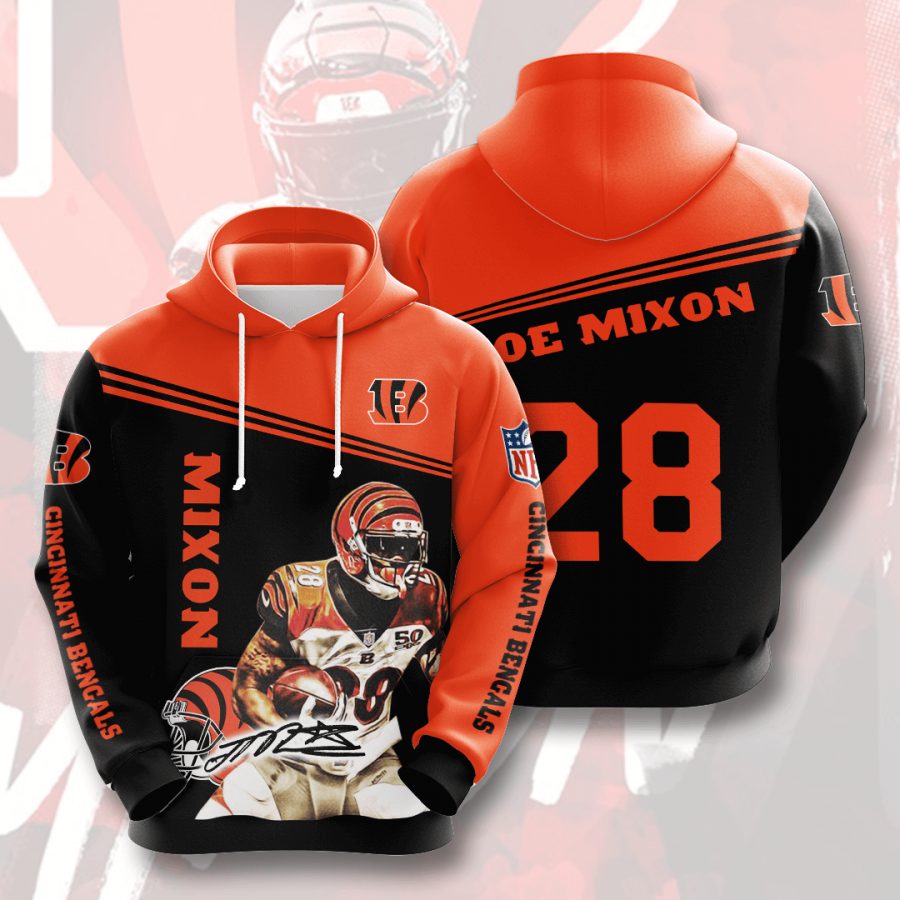 Sportswearmerch Cincinnati Bengals NFL Joe Mixon Personalized Hoodie For Fan