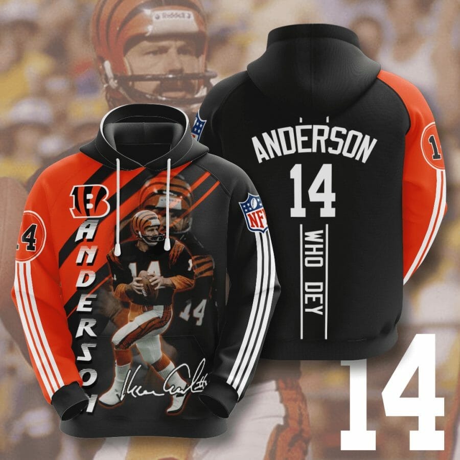 Sportswearmerch Cincinnati Bengals NFL Ken Anderson Personalized Hoodie For Fan