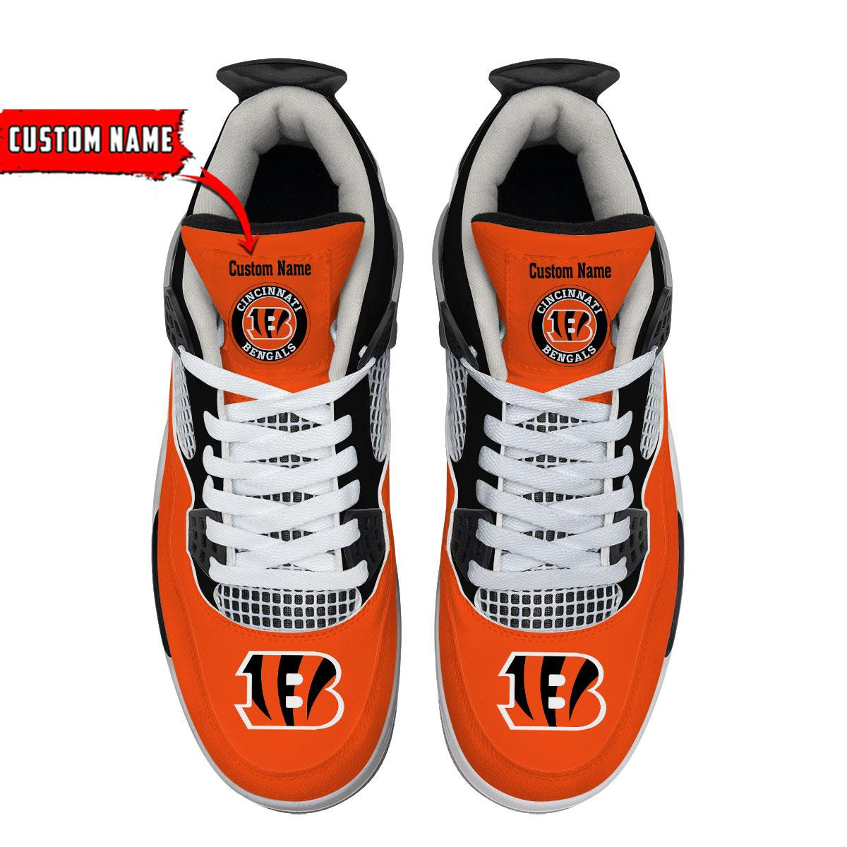 Sportswearmerch Cincinnati Bengals NFL Personalized Air Jordan 4 SnAJ4 Sneakers Shoes For Men And Women