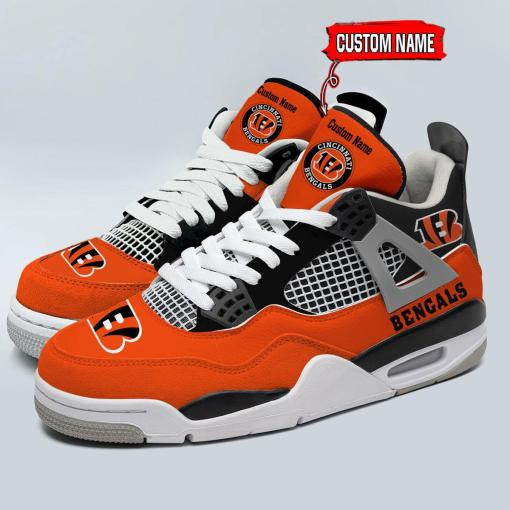 Sportswearmerch Cincinnati Bengals NFL Personalized Air Jordan 4 SnAJ4 Sneakers Shoes For Men And Women