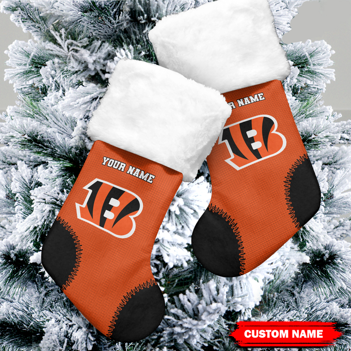 Sportswearmerch Cincinnati Bengals NFL Personalized Christmas Socks For Fan