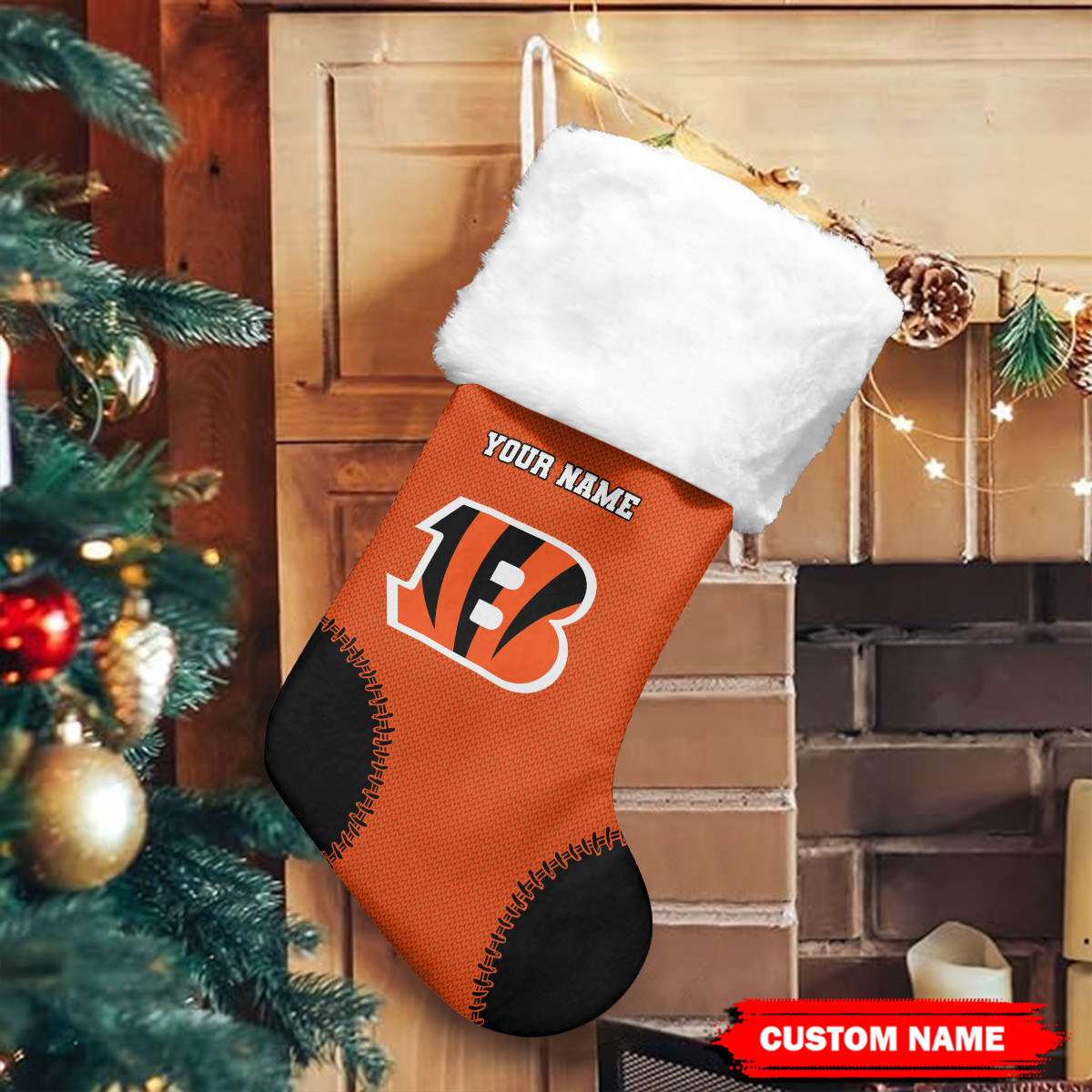 Sportswearmerch Cincinnati Bengals NFL Personalized Christmas Socks For Fan