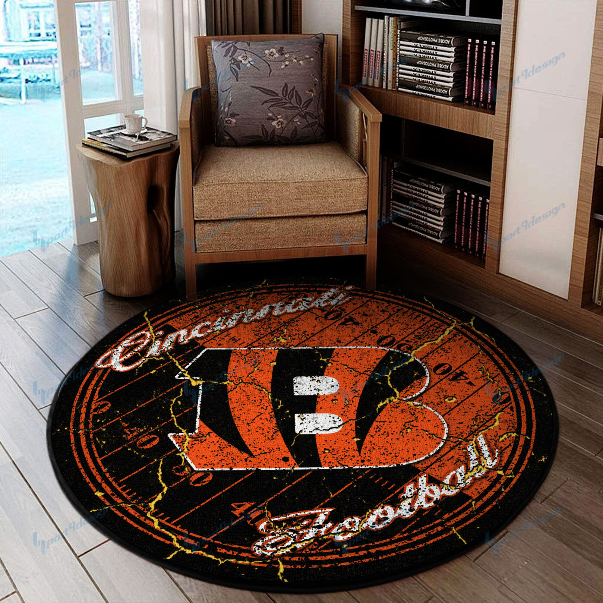 Sportswearmerch Cincinnati Bengals NFL Round Rug For Fan