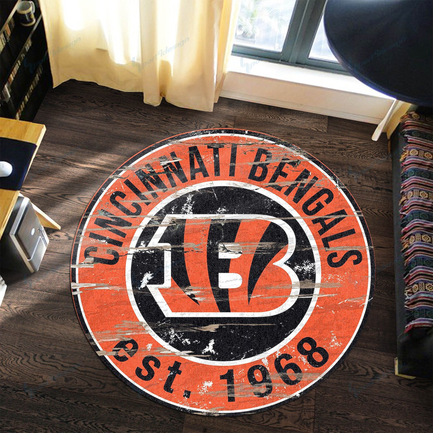 Sportswearmerch Cincinnati Bengals NFL Round Rug For Fan