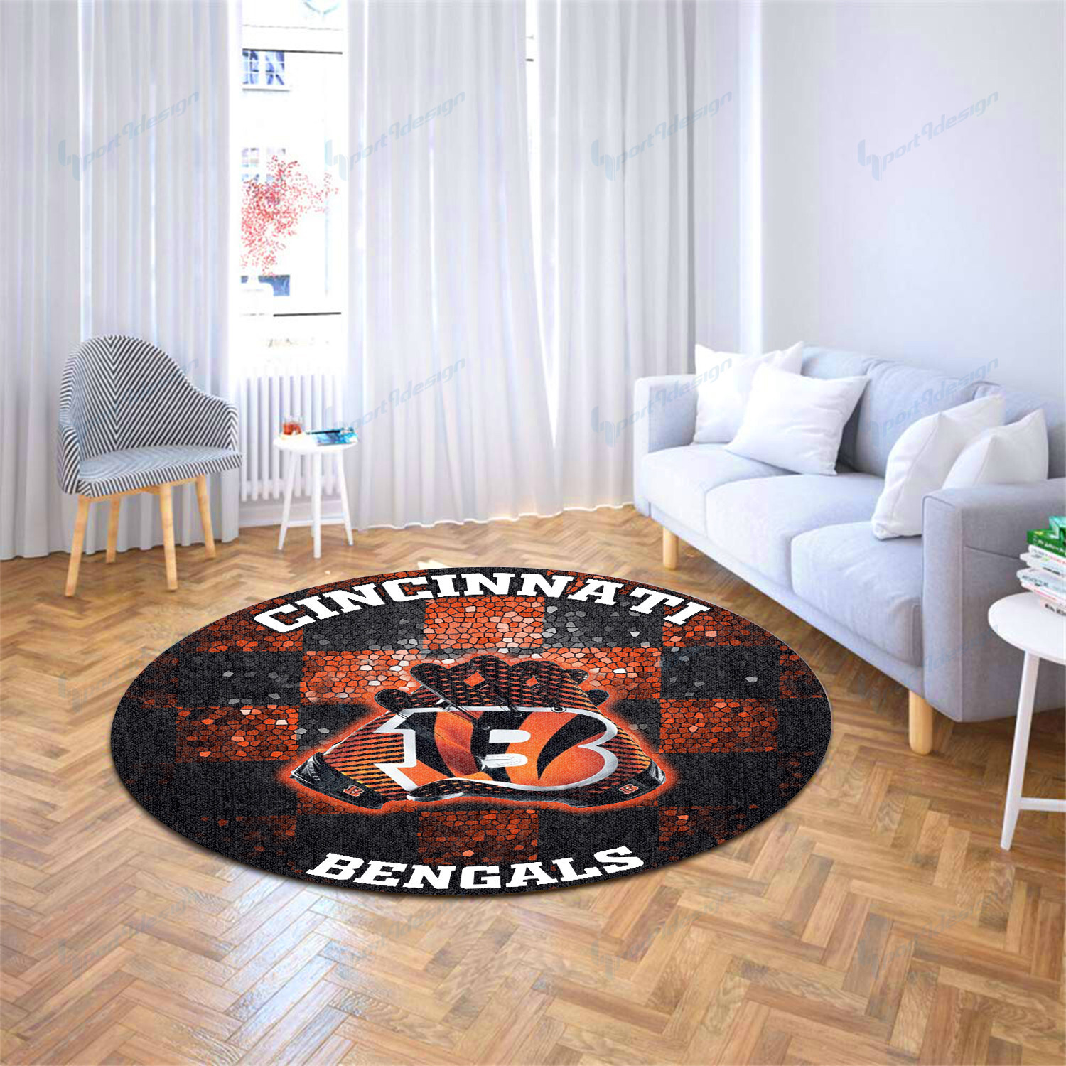 Sportswearmerch Cincinnati Bengals NFL Round Rug For Fan