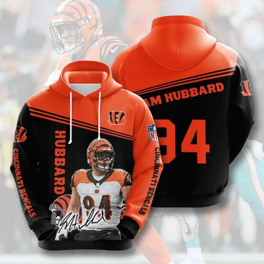 Sportswearmerch Cincinnati Bengals NFL Sam Hubbard Personalized Hoodie For Fan