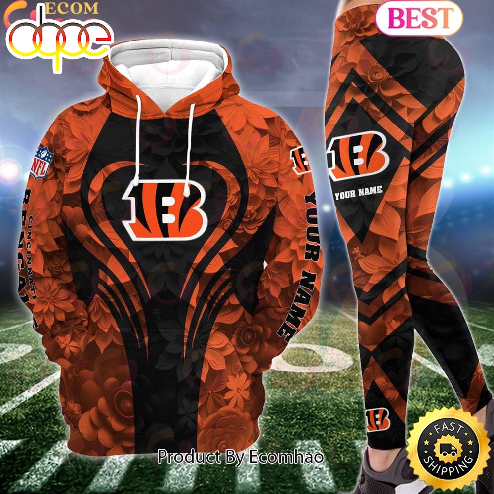 Sportswearmerch Cincinnati Bengals NFL Special Flowers Design Hoodie And Leggings For Fan