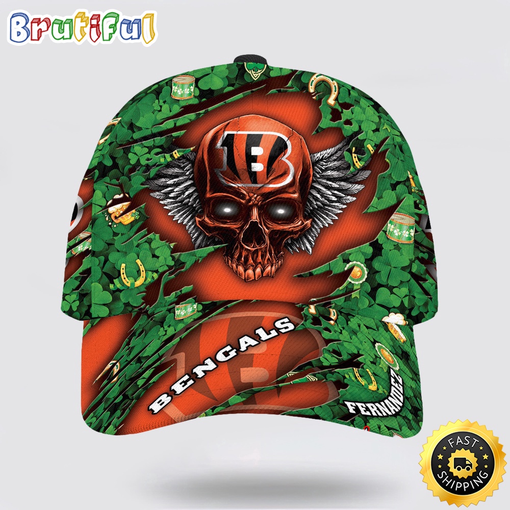 Sportswearmerch Cincinnati Bengals NFL St Patrick Day Skull Classic Cap For Fan