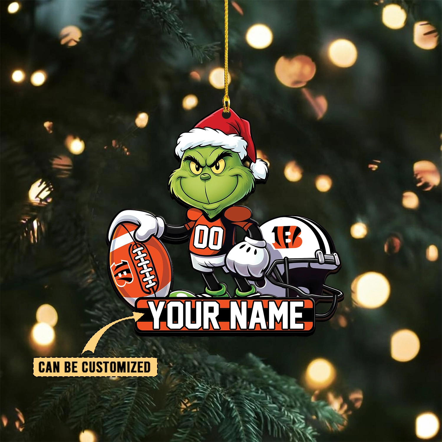 Sportswearmerch Cincinnati Bengals NFL The Grinch x Christmas Acrylic Ornament Gift For Fan