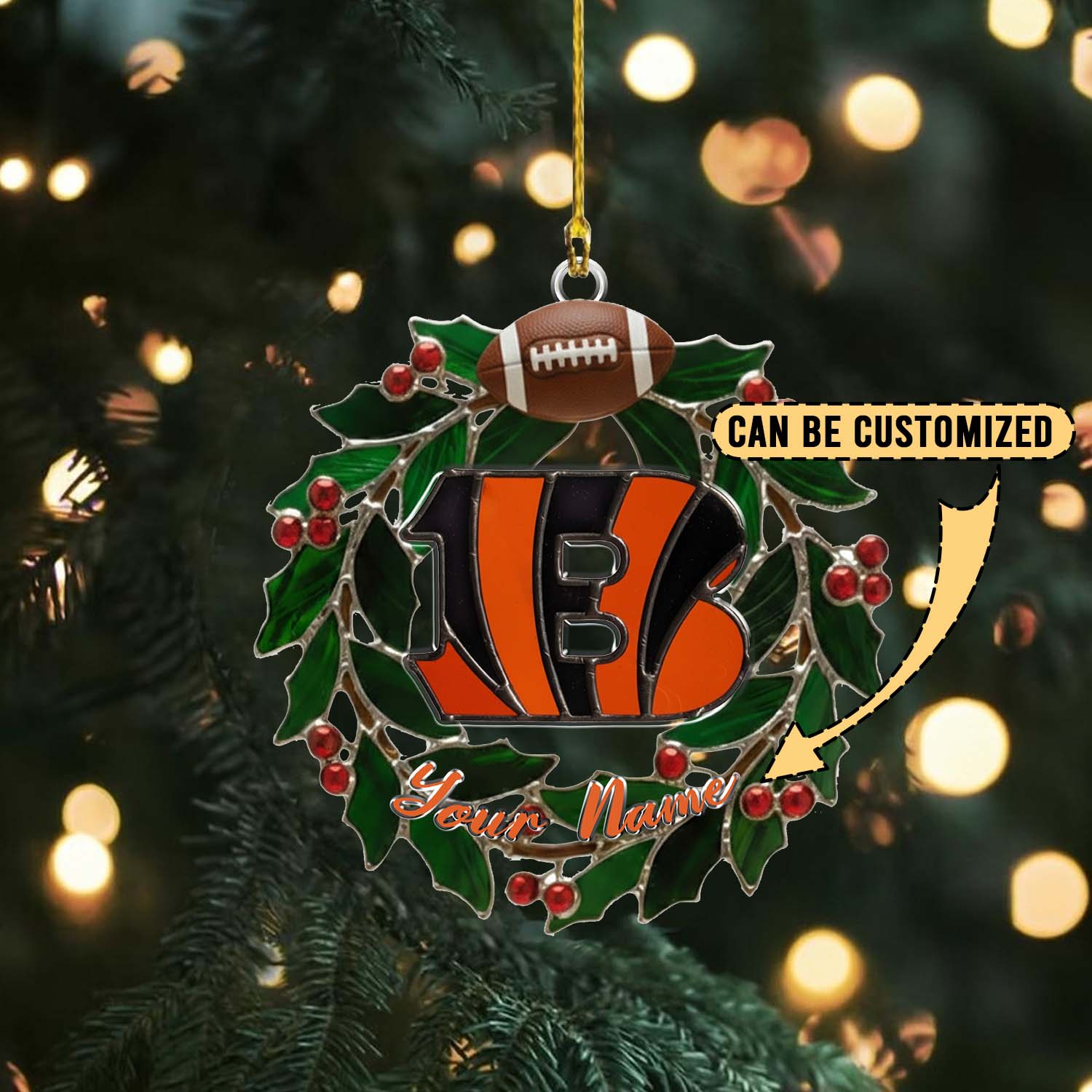 Sportswearmerch Cincinnati Bengals NFL x Christmas Acrylic Ornament Gift For Fans