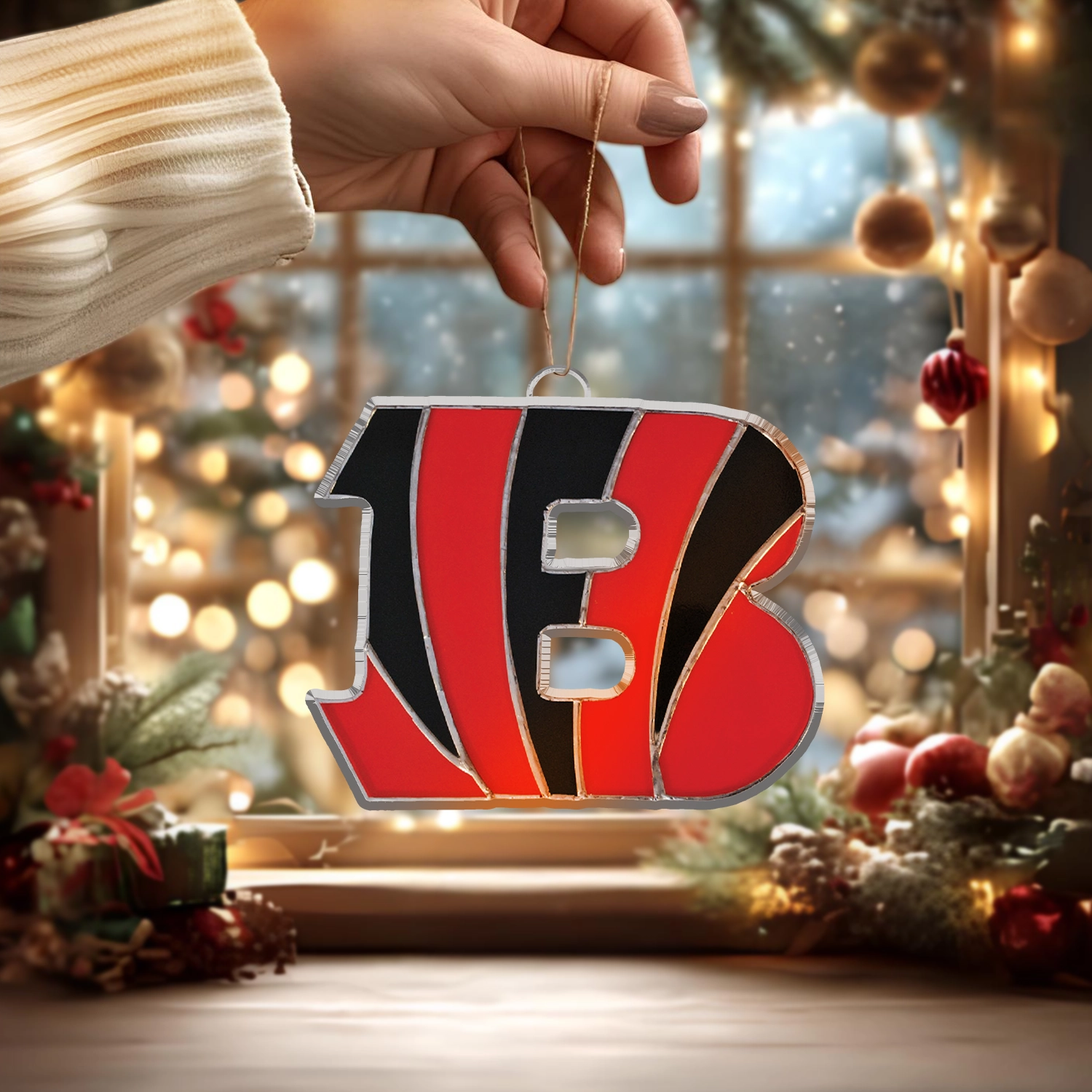 Sportswearmerch Cincinnati Bengals NFL x Christmas Acrylic Ornament Gift For Fans