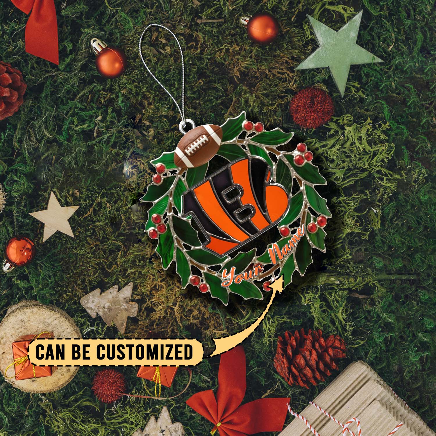 Sportswearmerch Cincinnati Bengals NFL x Christmas Acrylic Ornament Gift For Fans