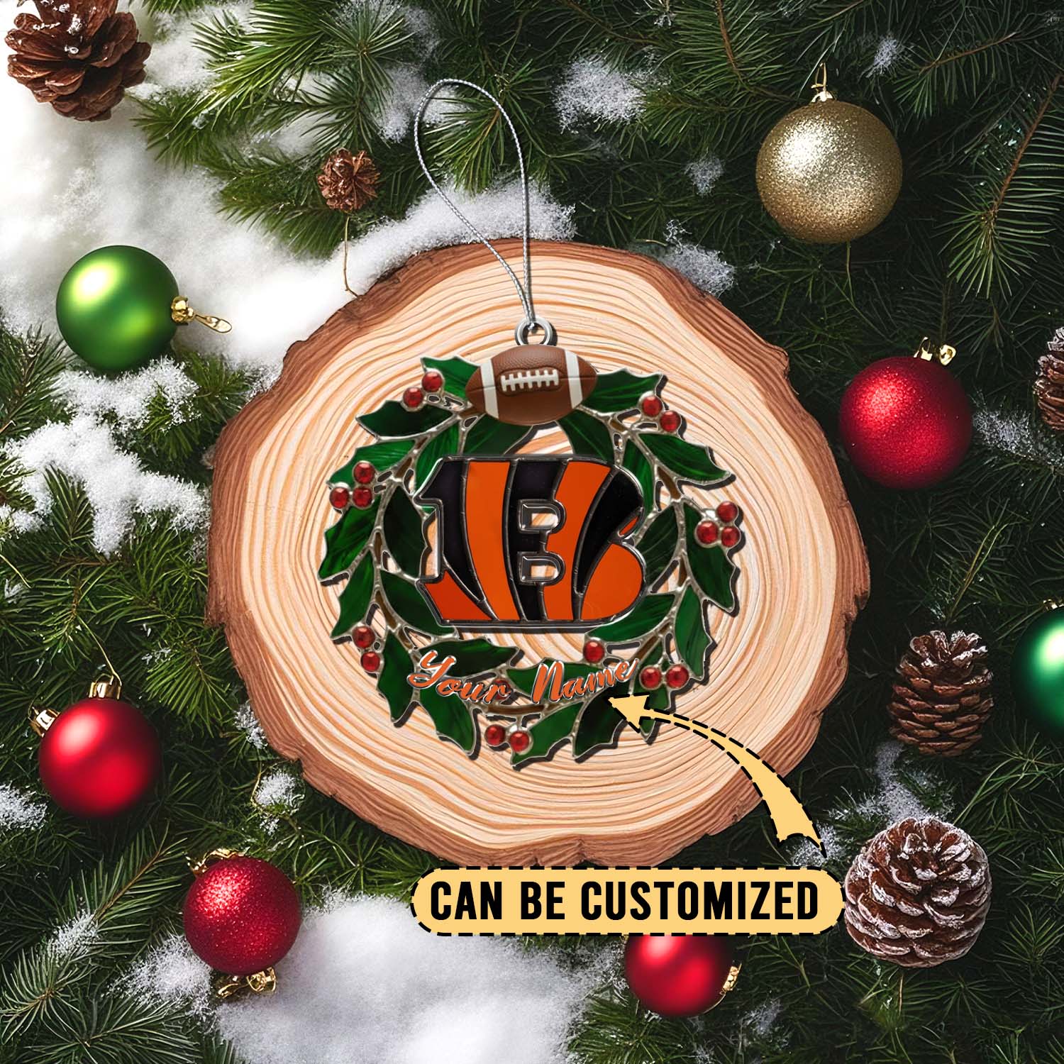 Sportswearmerch Cincinnati Bengals NFL x Christmas Acrylic Ornament Gift For Fans