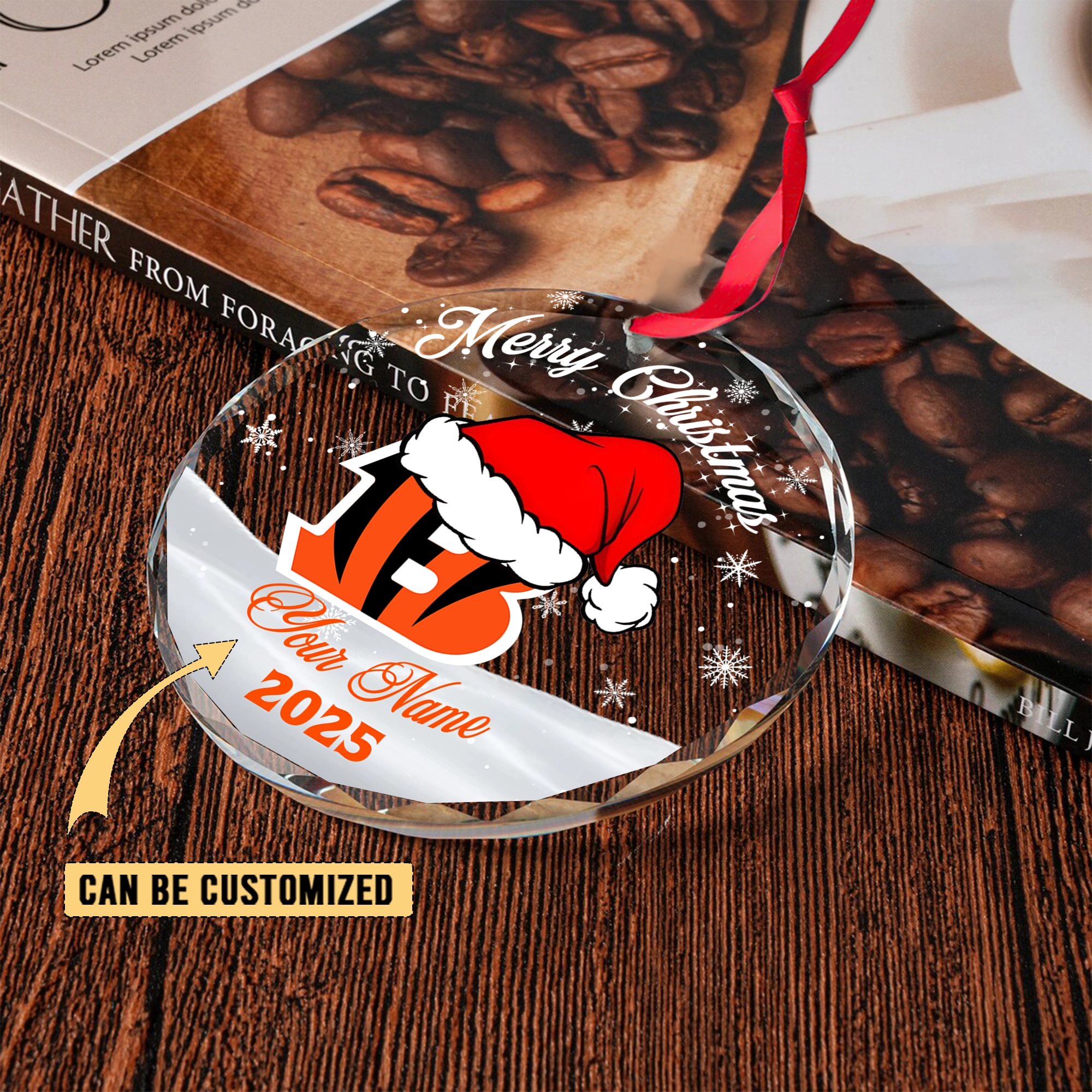Sportswearmerch Cincinnati Bengals NFL x Christmas Glass Ornament Gift For Fan