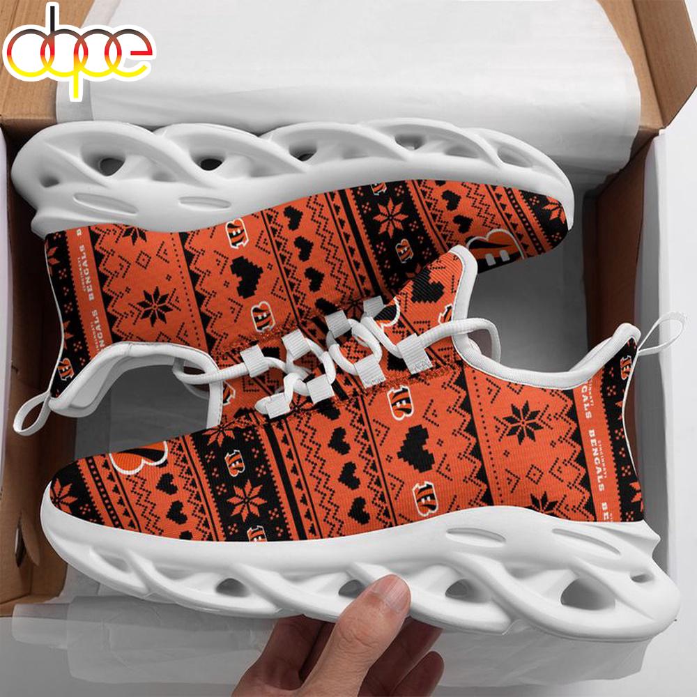 Sportswearmerch Cincinnati Bengals NFL X-max Patterns Christmas Max Soul Shoes Sneakers For Men And Women