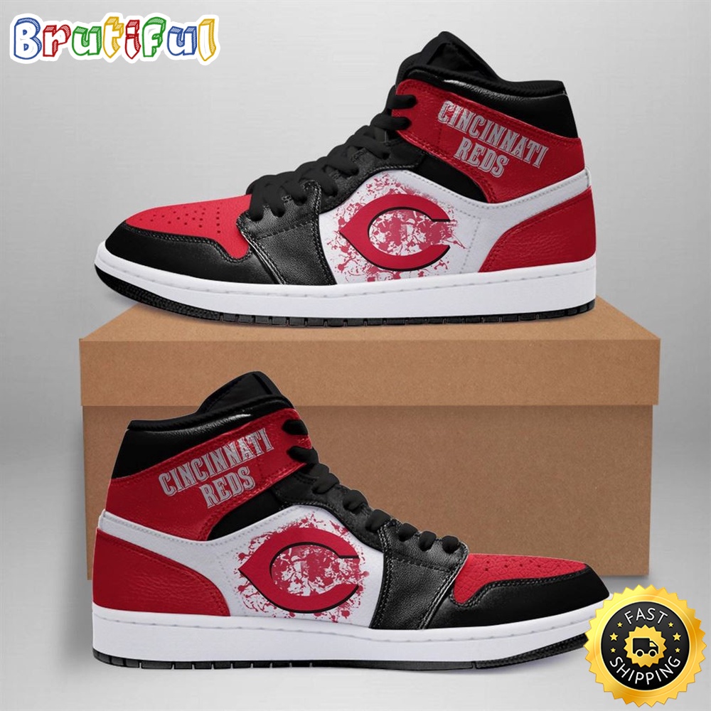 Sportswearmerch Cincinnati Reds MLB AJ1 High Sneakers Shoes For Men And Women