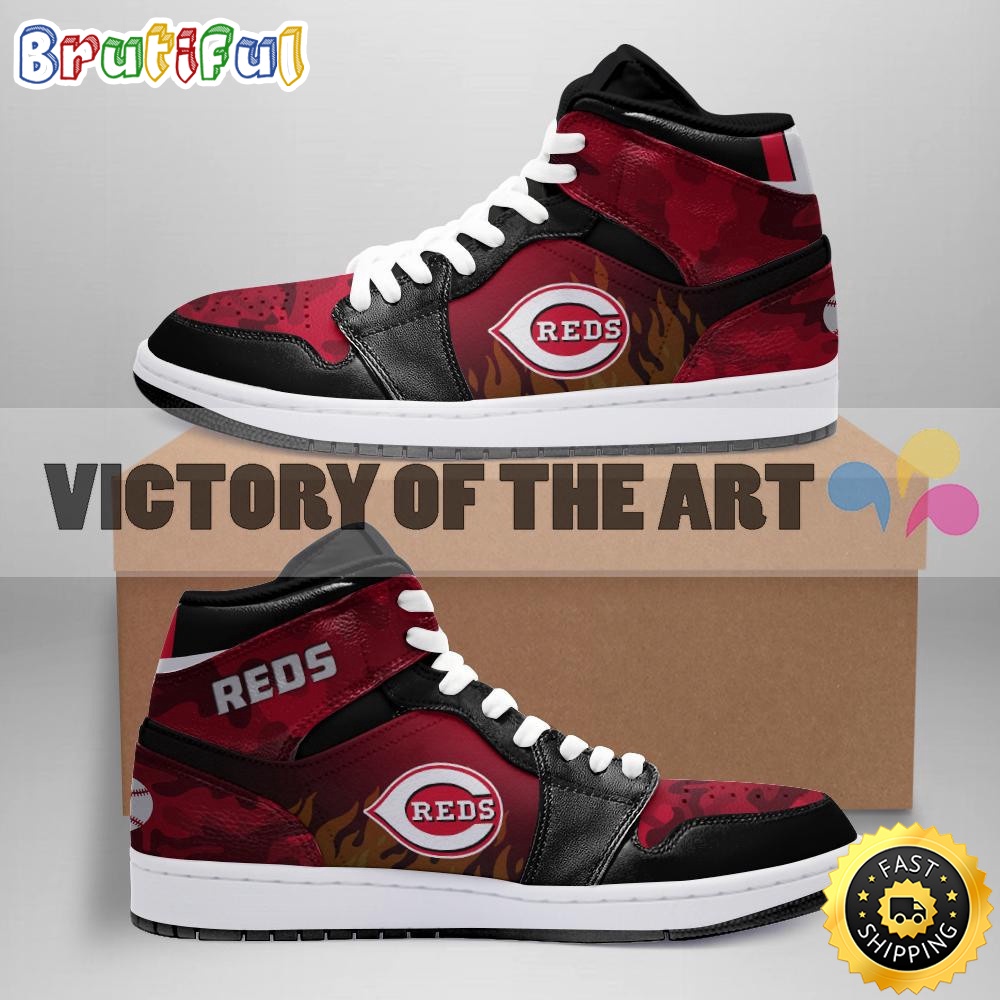 Sportswearmerch Cincinnati Reds MLB AJ1 High Sneakers Shoes For Men And Women