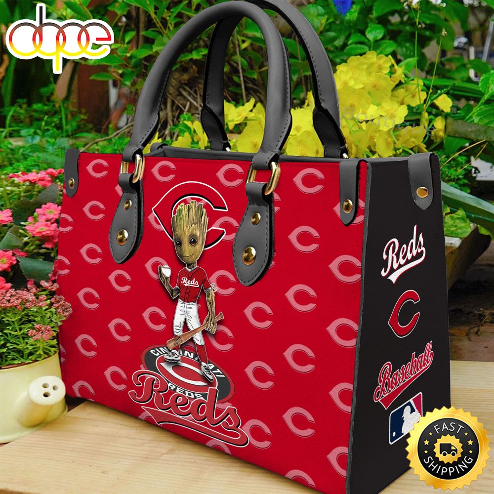 Sportswearmerch Cincinnati Reds MLB Groot Women Leather Hand Bag For Fan