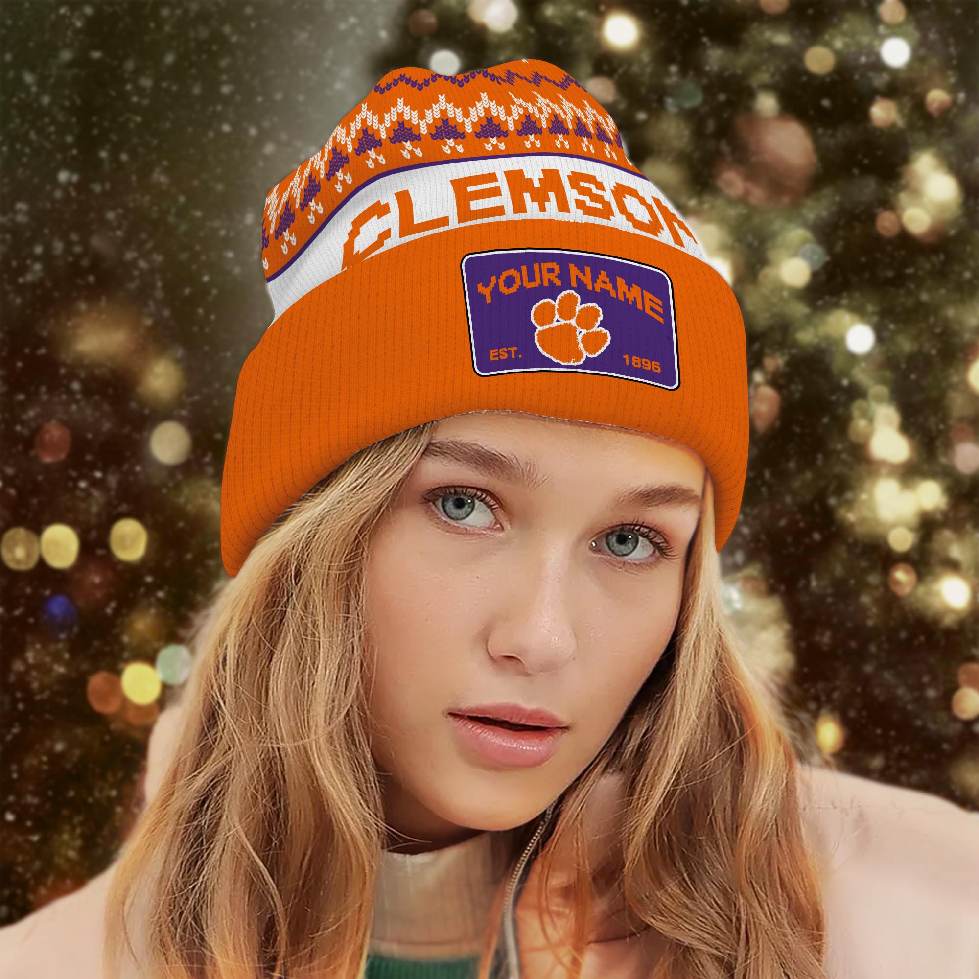 Sportswearmerch Clemson Tigers NCAA Christmas Beanie Hat For Fan