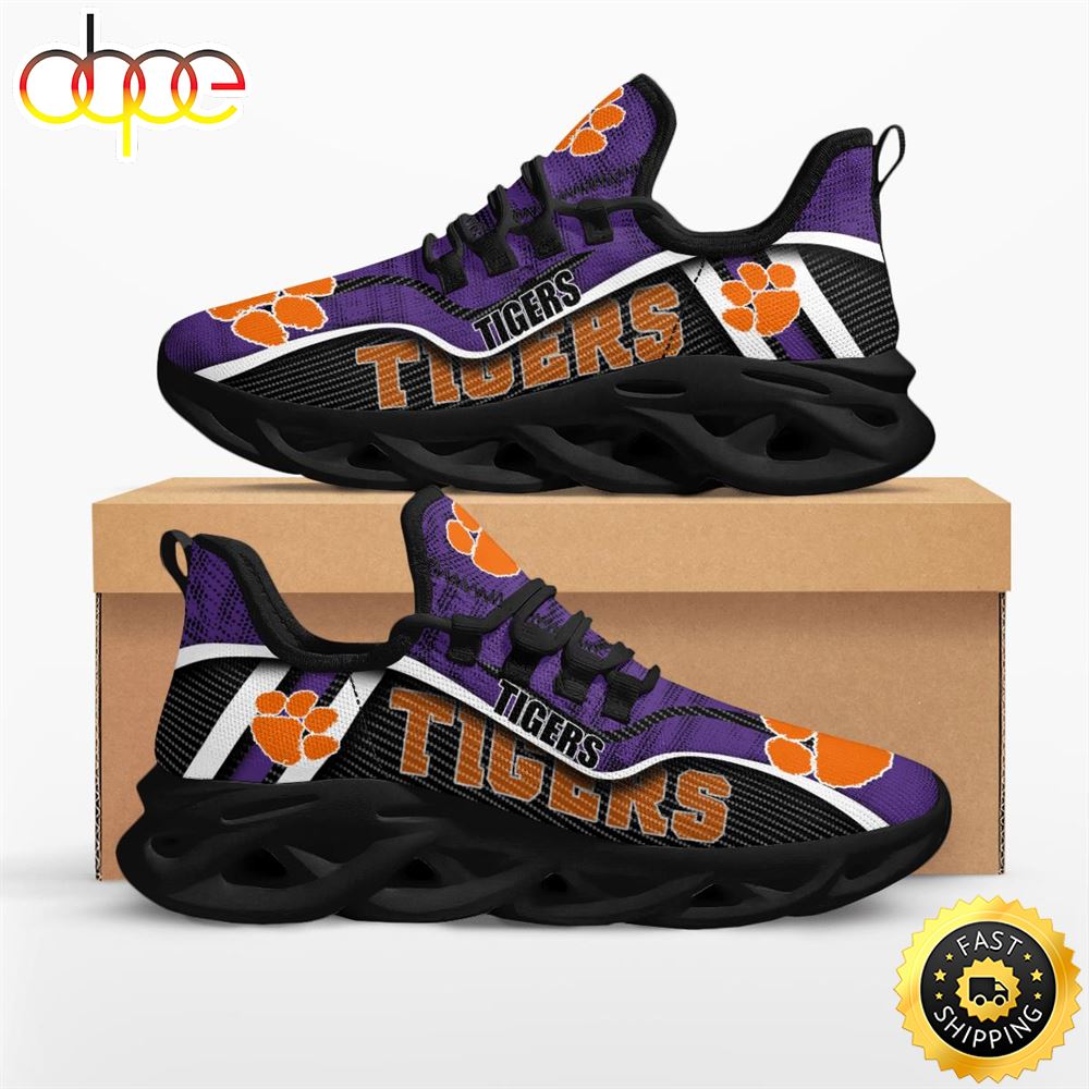 Sportswearmerch Clemson Tigers NCAA Jumpstart Max Soul Shoes Sneakers For Men And Women