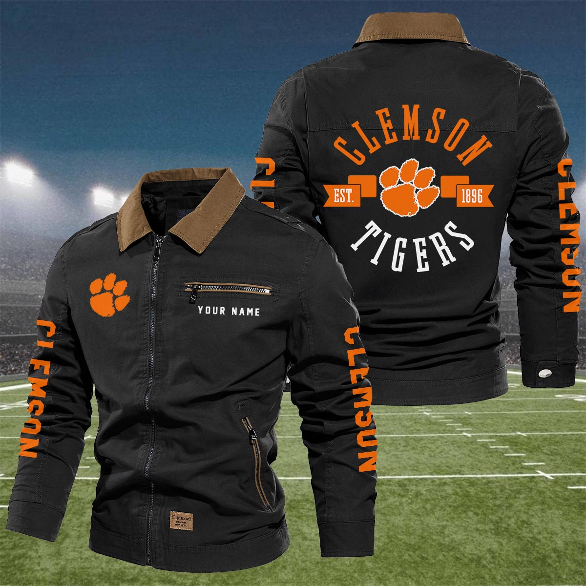 Sportswearmerch Clemson Tigers NCAA Lapel Jacket For Fan
