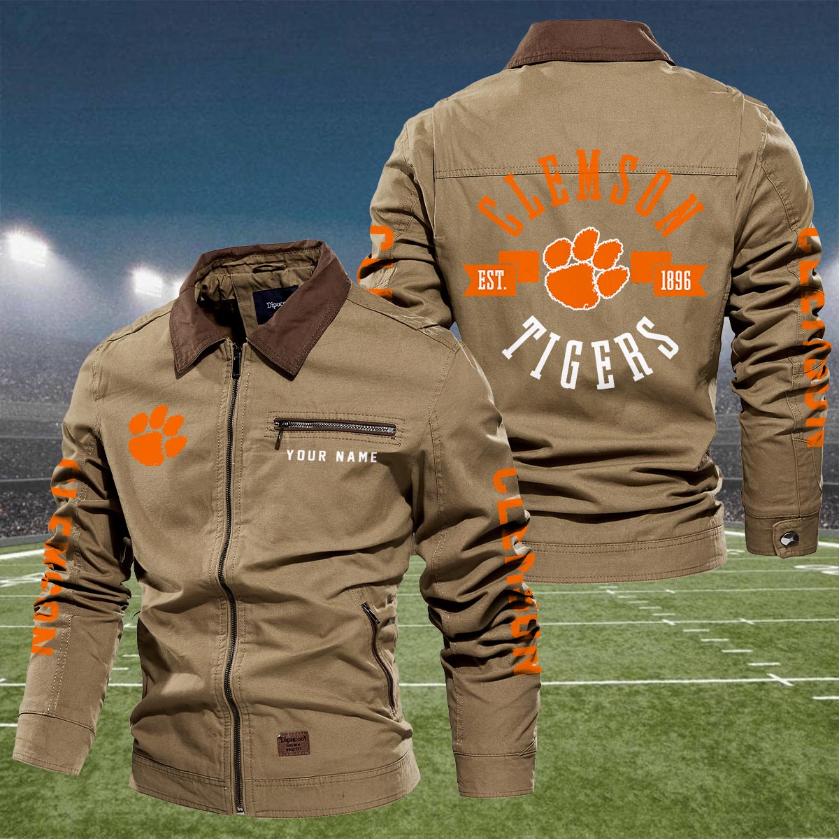Sportswearmerch Clemson Tigers NCAA Lapel Jacket For Fan