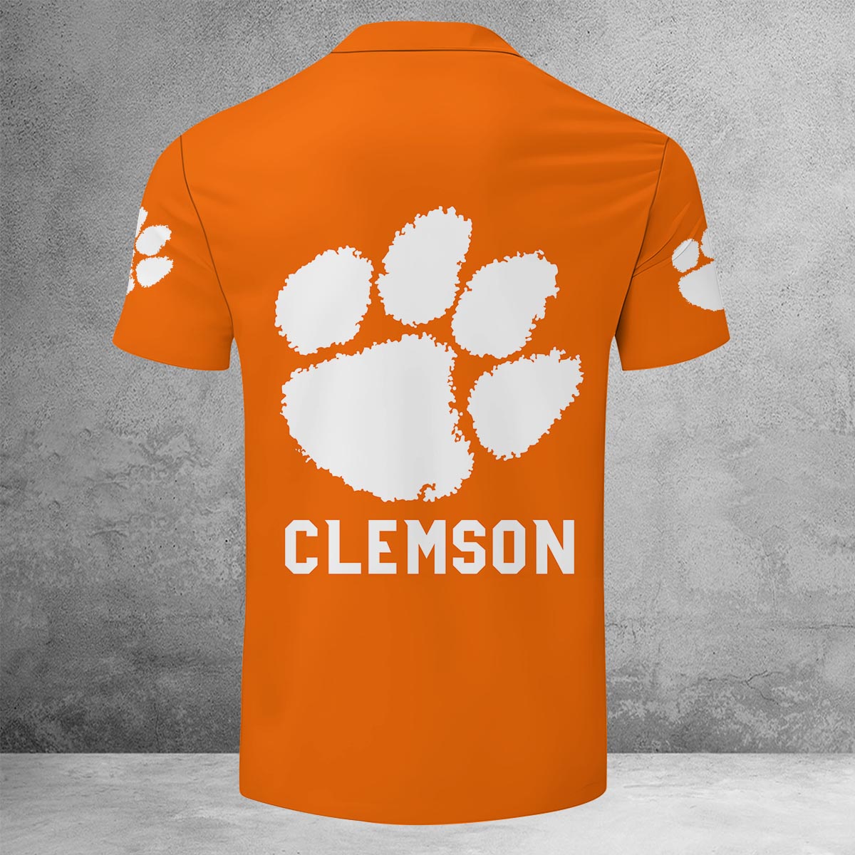 Sportswearmerch Clemson Tigers NCAA Lapel Zip Polo Shirt For Fan