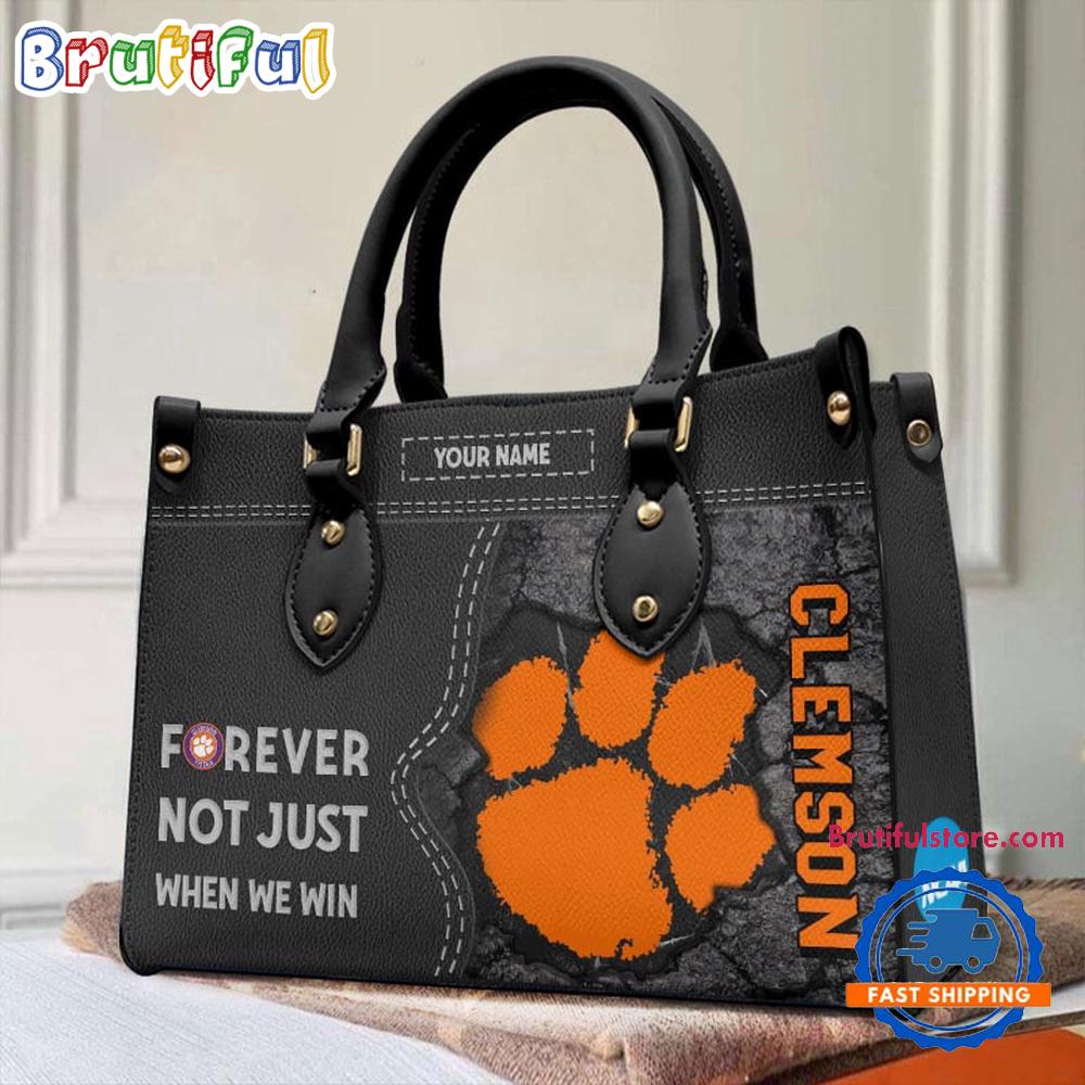 Sportswearmerch Clemson Tigers NCAA Leather Hand Bag For Fan