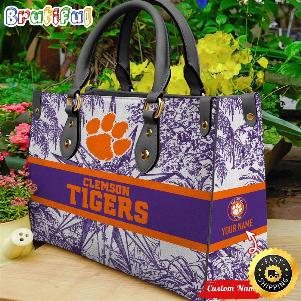 Sportswearmerch Clemson Tigers NCAA Leather HandBag For Fan