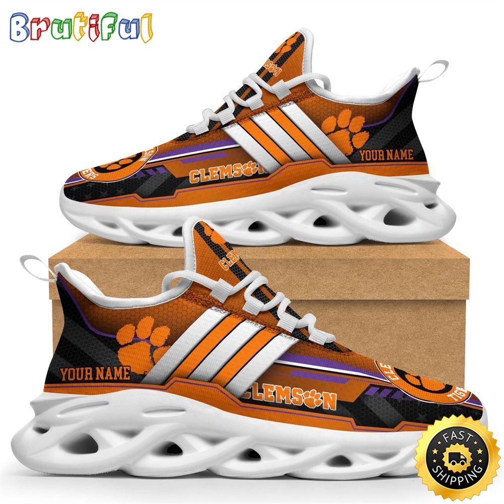 Sportswearmerch Clemson Tigers NCAA Max Soul Shoes Sneakers For Fan