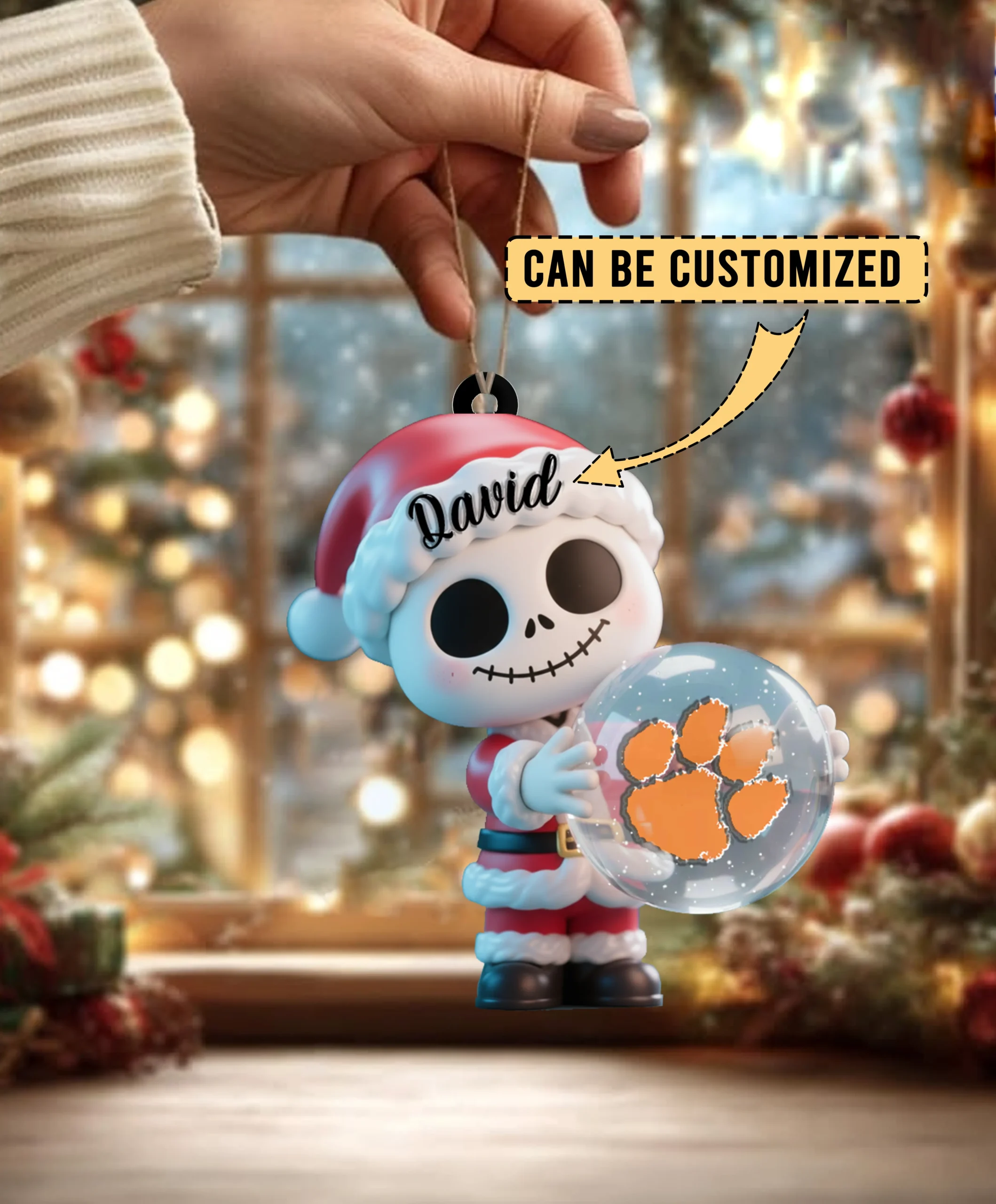 Sportswearmerch Clemson Tigers NCAA x The Nightmare Before Christmas Acrylic Ornament Gift For Fans